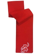 Elephant Oo-oop Embroidered Scarf, Red