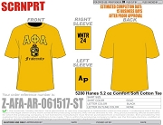 Alpha Rho Chapter of Alpha Phi Alpha Homecoming Shirt, Gold (5280 Hanes 5.2oz Comfort Soft Cotton Tee)