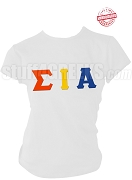 Sigma Iota Alpha Greek Letter T-Shirt, Red - EMBROIDERED with Lifetime Guarantee