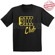6/Six Club T-Shirt, Black/Old Gold 