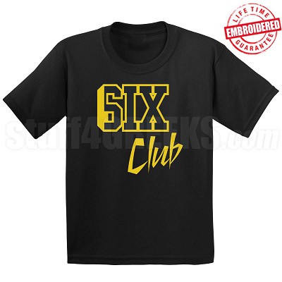 6/Six Club T-Shirt, Black/Old Gold 