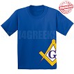 Square & Compasses T-Shirt, Royal 