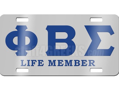 Phi Beta Sigma Life Member License Plate 
