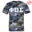 Phi beta Sigma Blue Woodland Camo T-Shirt 