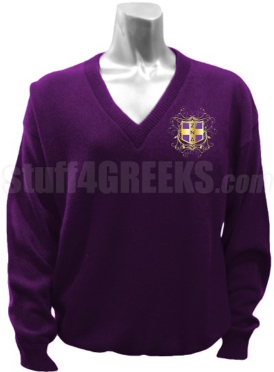 Zeta Nu Delta V-Neck Sweater 