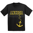 Anchor T-Shirt, Black/Old Gold 