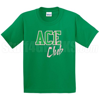 Ace Club T-Shirt, Kelly/Pink 