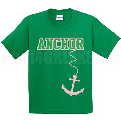 Anchor T-Shirt, Kelly/Pink 