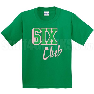 6/Six Club T-Shirt, Kelly/Pink 