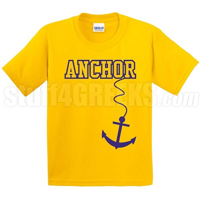 Anchor T-Shirt, Gold/Royal 