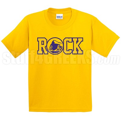 ROCK T-Shirt, Gold/Royal 