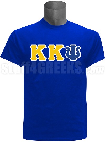 Kappa Kappa Psi T-Shirt with Greek Letters, Royal 