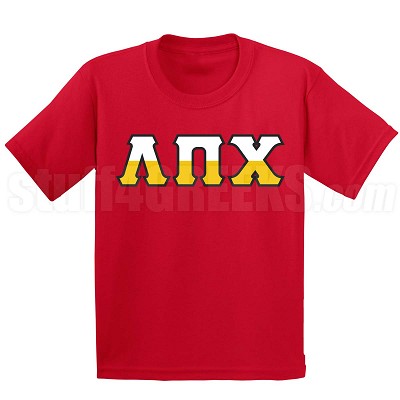 Lambda Pi Chi Half Letters T-Shirt, Red 