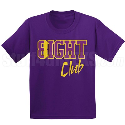8/Eight Club T-Shirt, Purple/Old Gold 