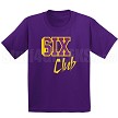 6/Six Club T-Shirt, Purple/Old Gold 