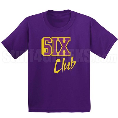 6/Six Club T-Shirt, Purple/Old Gold 