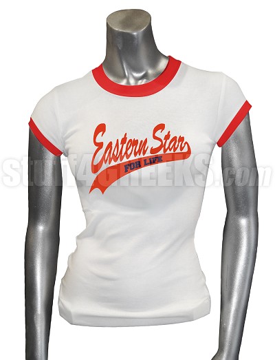 Short Sleeve Order of the Eastern Star For Life Raglan T-Shirt 