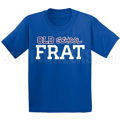 Old School T-Shirt, Royal/White 