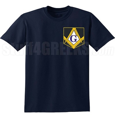 Mason Square and Compass Faux Pocket T-Shirt 