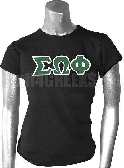 Sigma Omega Phi Greek Letter T-Shirt 