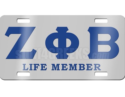 Zeta Phi Beta Life Member License Plate 